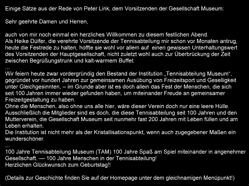Rede des Vorsitzenden Rede des Vorsitzenden