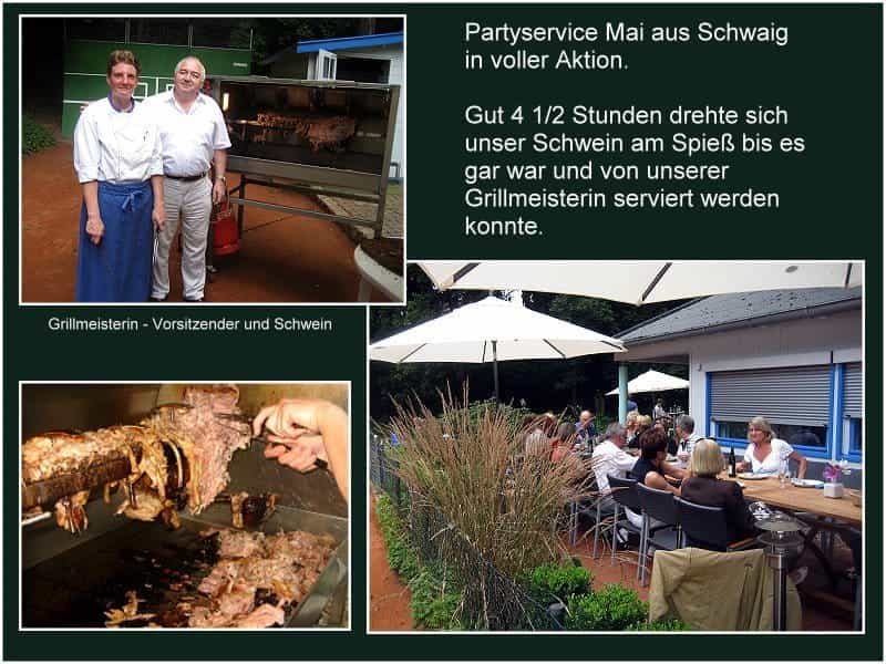Vorsitzender mit Grillmasterin Vorsitzender mit Grillmasterin