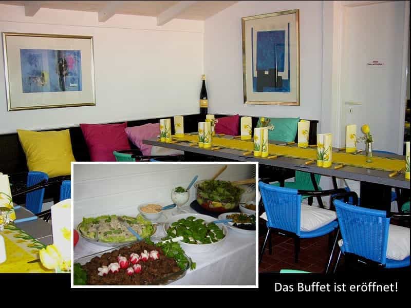 Das Buffet ist eröffnet.